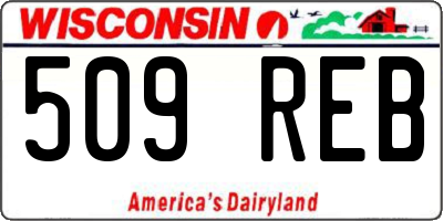 WI license plate 509REB