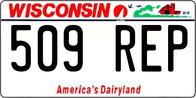 WI license plate 509REP
