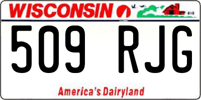 WI license plate 509RJG