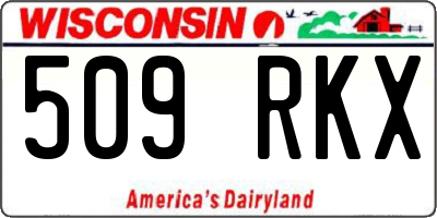 WI license plate 509RKX