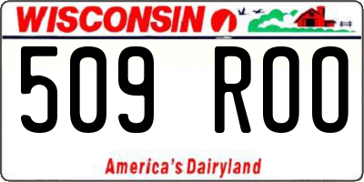 WI license plate 509ROO