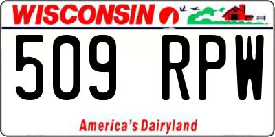 WI license plate 509RPW