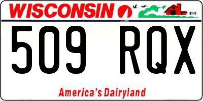 WI license plate 509RQX