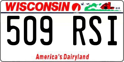 WI license plate 509RSI