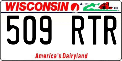 WI license plate 509RTR