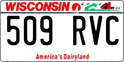 WI license plate 509RVC