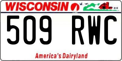 WI license plate 509RWC