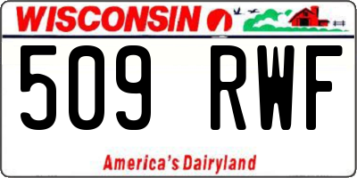 WI license plate 509RWF