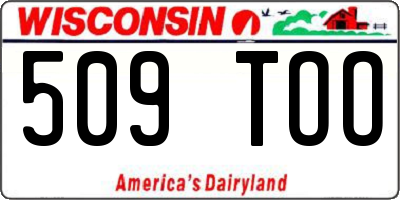 WI license plate 509TOO