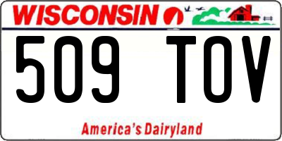 WI license plate 509TOV