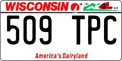 WI license plate 509TPC