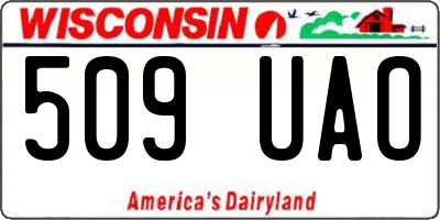 WI license plate 509UAO