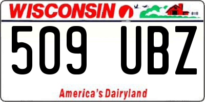 WI license plate 509UBZ