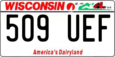 WI license plate 509UEF