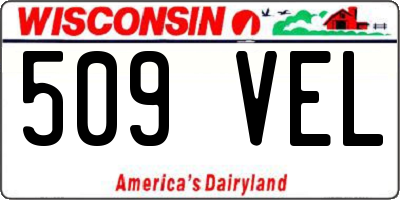 WI license plate 509VEL