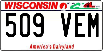 WI license plate 509VEM