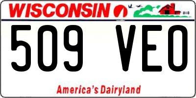 WI license plate 509VEO