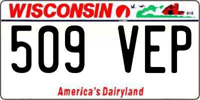 WI license plate 509VEP