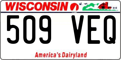 WI license plate 509VEQ