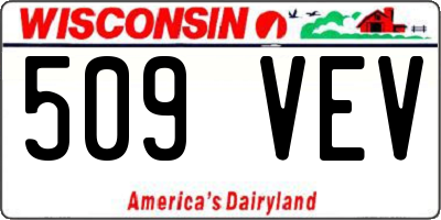 WI license plate 509VEV