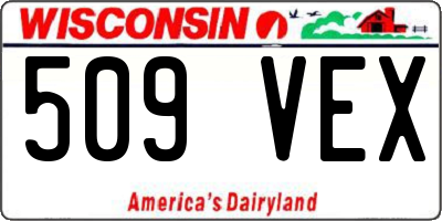 WI license plate 509VEX