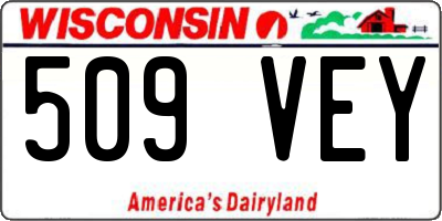 WI license plate 509VEY