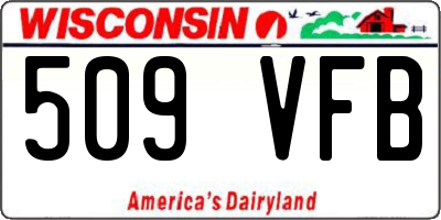 WI license plate 509VFB