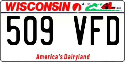 WI license plate 509VFD