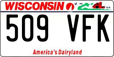 WI license plate 509VFK