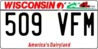 WI license plate 509VFM