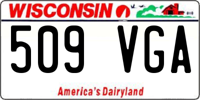 WI license plate 509VGA