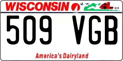 WI license plate 509VGB