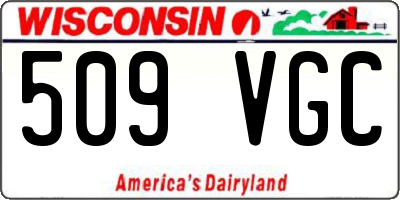 WI license plate 509VGC