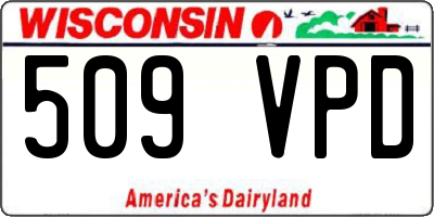 WI license plate 509VPD