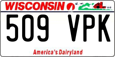 WI license plate 509VPK
