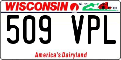 WI license plate 509VPL