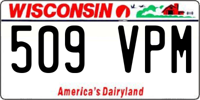 WI license plate 509VPM