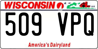 WI license plate 509VPQ