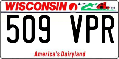 WI license plate 509VPR