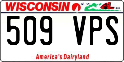 WI license plate 509VPS