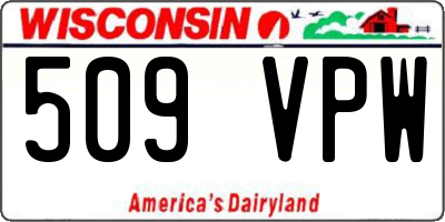 WI license plate 509VPW