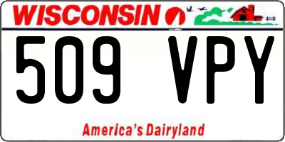 WI license plate 509VPY