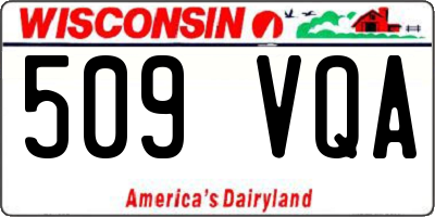WI license plate 509VQA