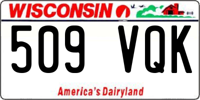 WI license plate 509VQK