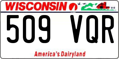 WI license plate 509VQR