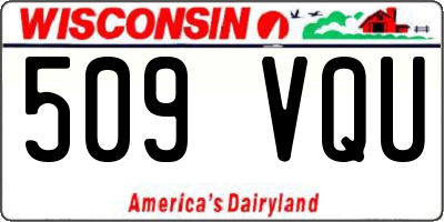 WI license plate 509VQU