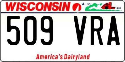 WI license plate 509VRA