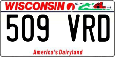 WI license plate 509VRD