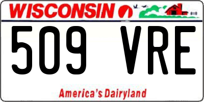 WI license plate 509VRE