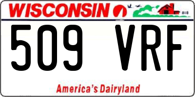 WI license plate 509VRF